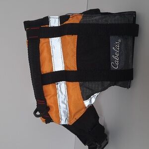 Cabelas Dog Life Jacket, Yellow and Black